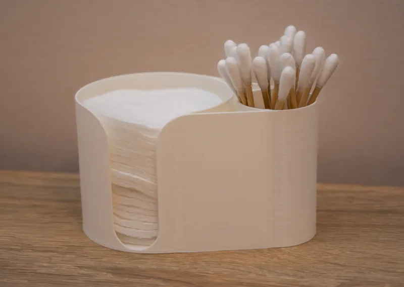 Cotton pads and Q-tips container
