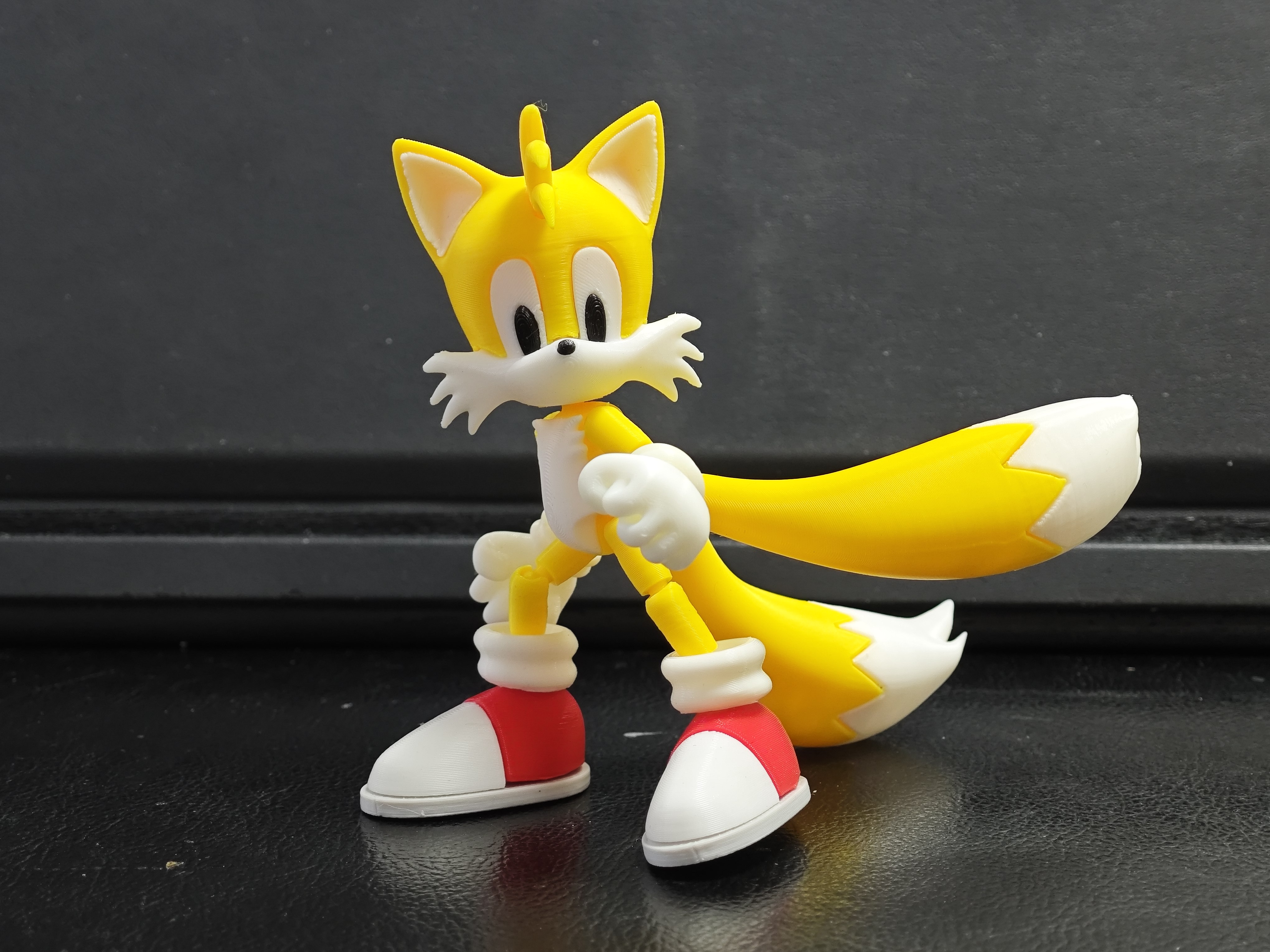 1999年製 限定品 ソニックアドベンチャー テイルス アクションフィギュア 3Dプリント ソニック・ザ・ヘッジホッグのテイルス 関節可動フィギュア