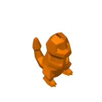 Tirelire Salamèche low poly — photo 2