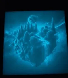 Glowing Flying Mountain