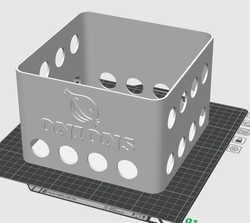 Miniatura 1 do modelo 3D Onion Storage Box
