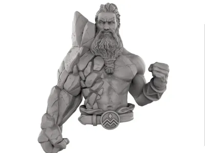 warrior and elf bust