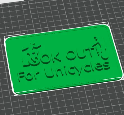 Bumper Sticker - Look Out for Unicycles