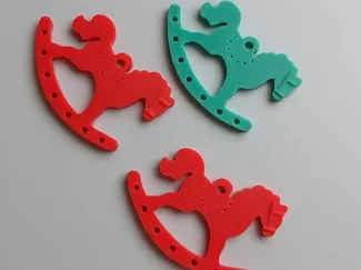 Abstract Flat Keychain
