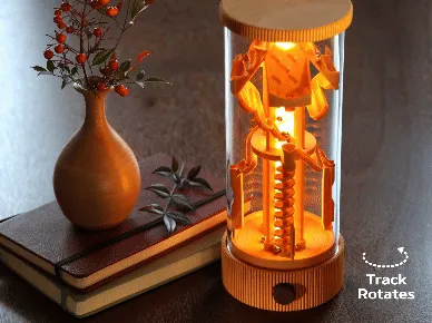 360˚ Rotating Marble Run - Enclosed with Lights