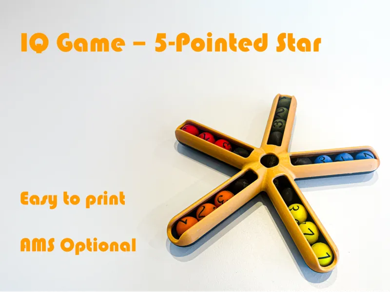 IQ Game – 5-Pointed Star Puzzle
