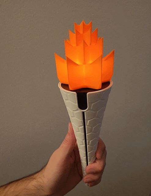 Futuristic Torch + Fidget spinner Flame