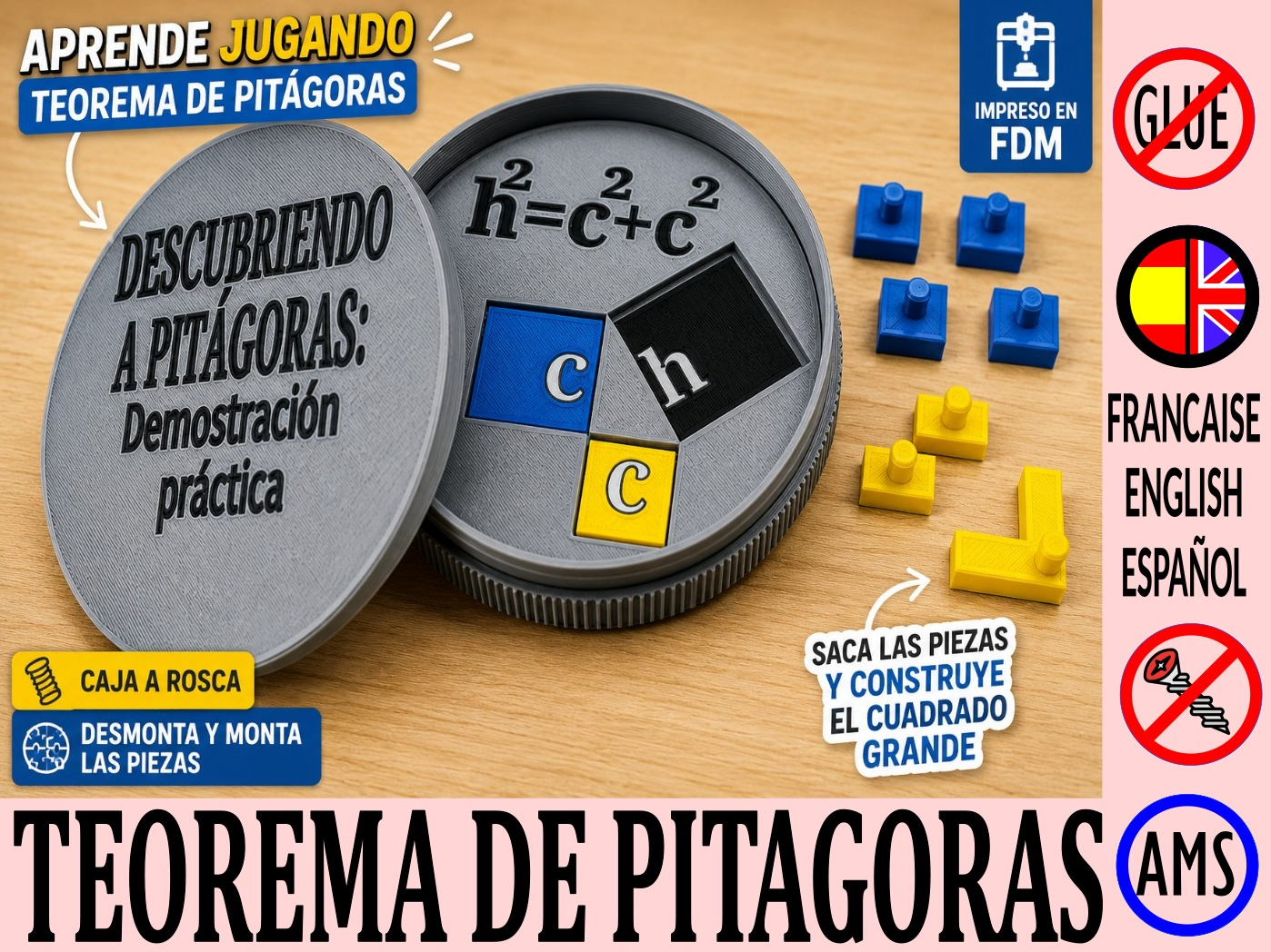 DEMOSTRACION PRACTICA DEL TEOREMA DE PITAGORAS