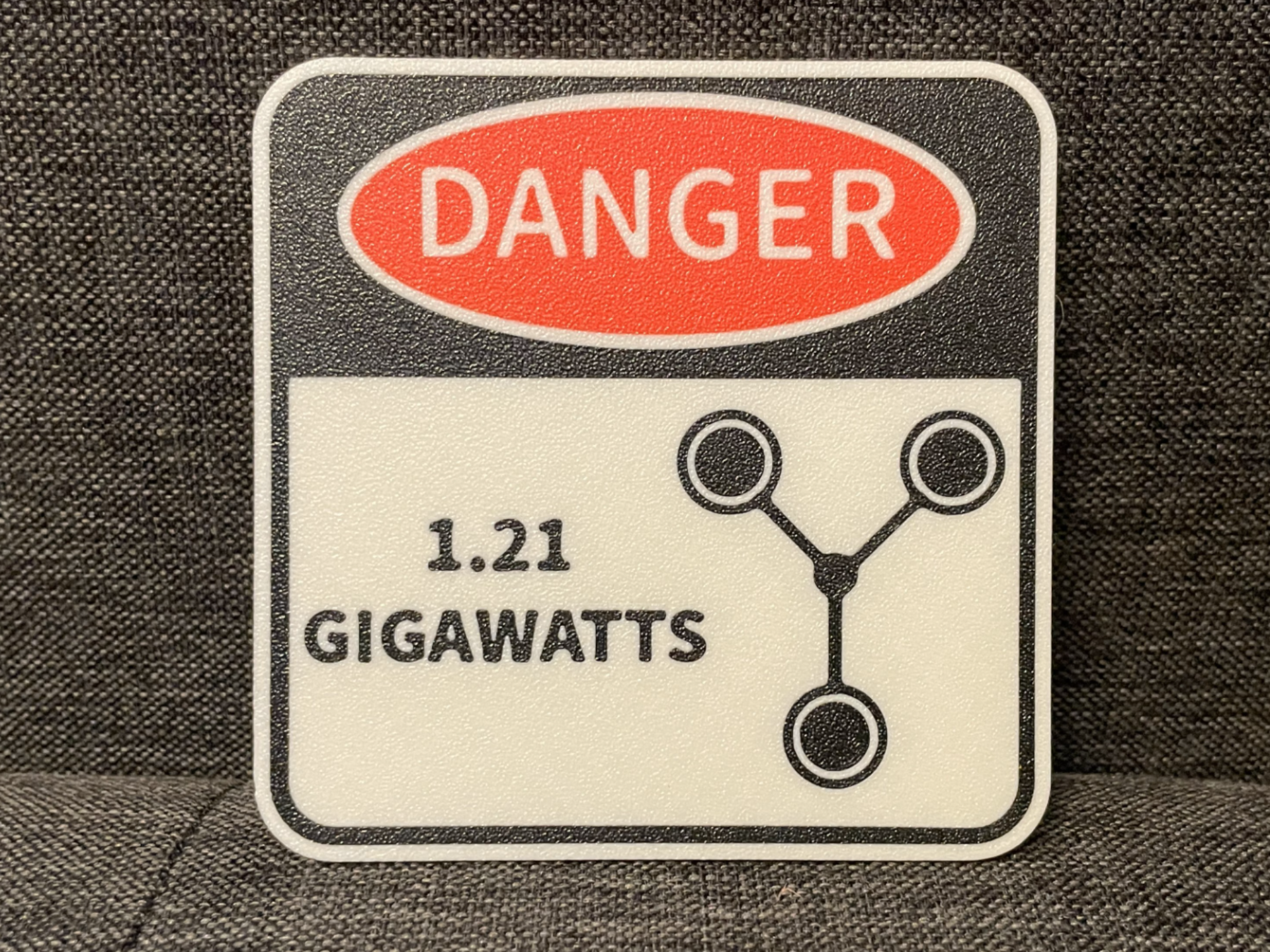 Back to the Future - Gigawatts Danger Coaster/Sign