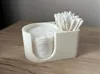 Modern Fluted Cotton Round & Swab Holder