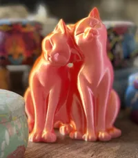 Sculpture deux chats câlins — photo 2