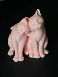 Sculpture deux chats câlins — photo 4