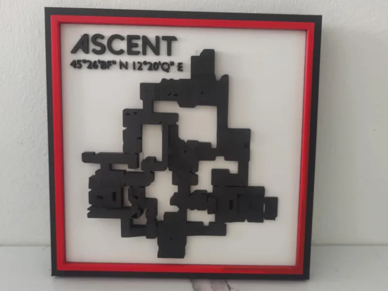 Ascent map - Framed