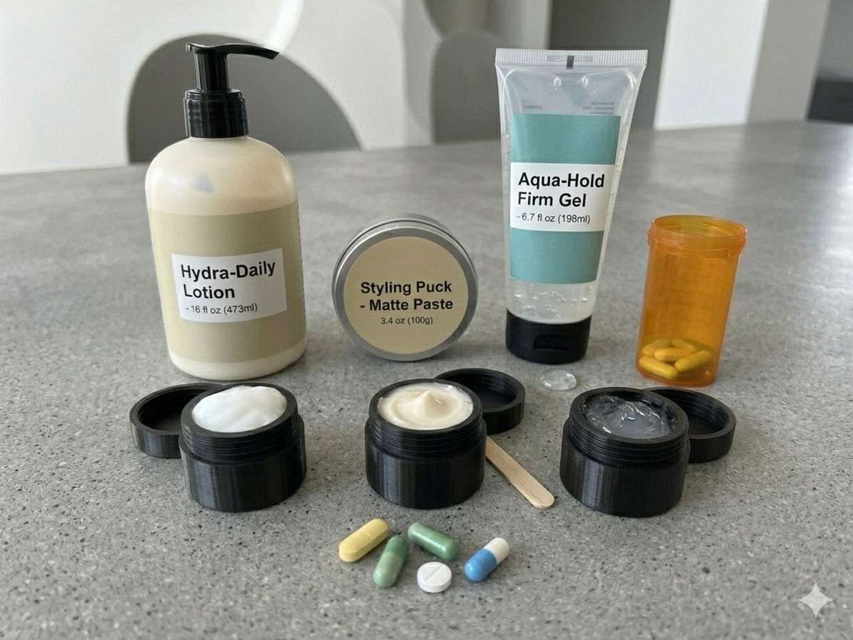 Ultimate Travel Container - Cream-Paste-Gel-Pills