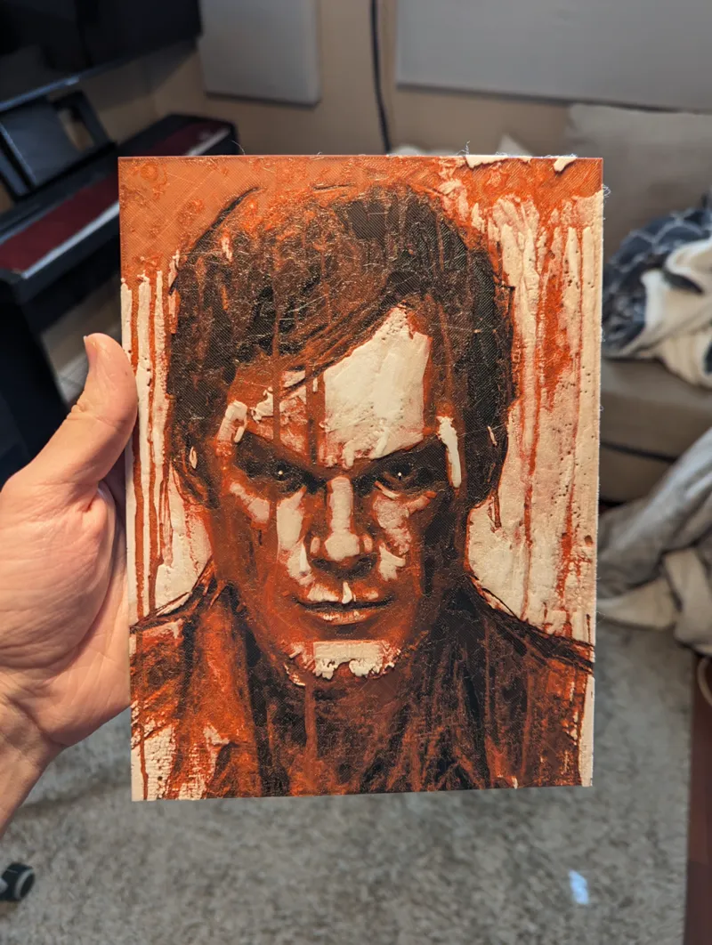 Hueforge Dexter Morgan Blood Splatter Fanart