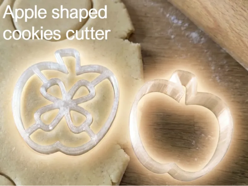 Apple-shaped cookie cutter