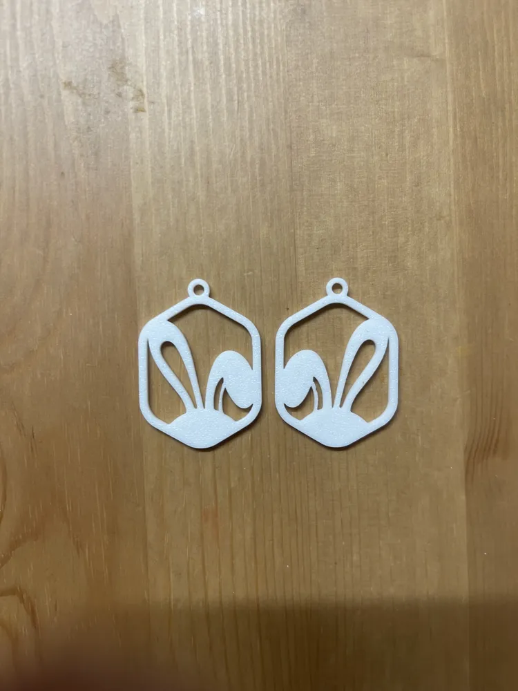 Rabbit Earrings by Morganja MakerWorld: Download Free 3D Models