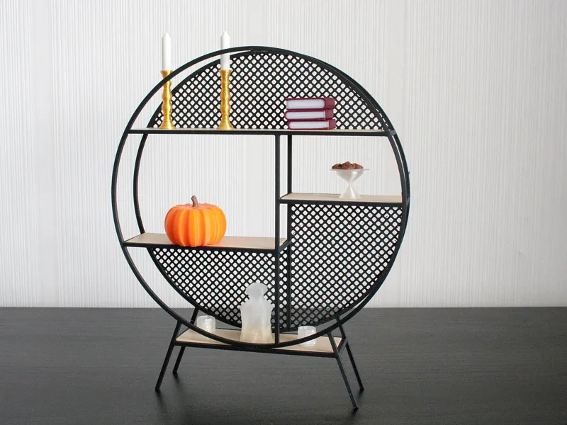 Miniature stand alone circular shelf, scale 1:12