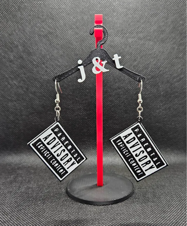 Parental Advisory Explicit Content earrings