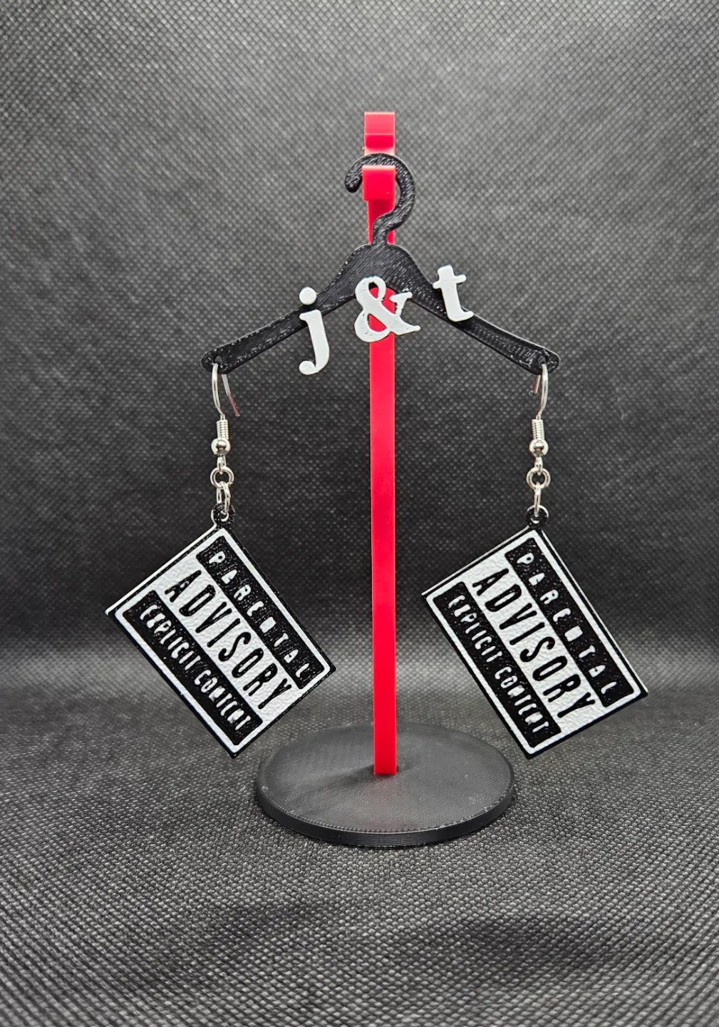 Parental Advisory Explicit Content earrings view 2