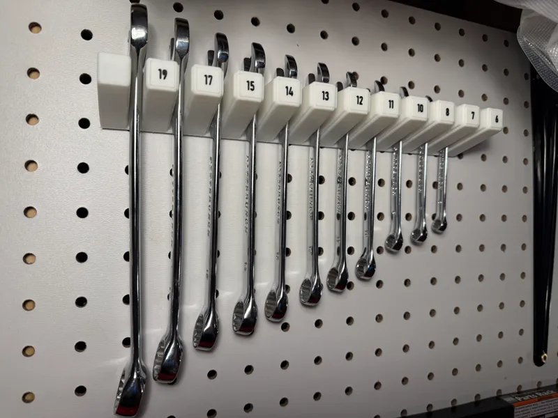 Customizable Pegboard Wrench Holder