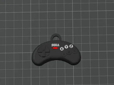 Sega Mega Drive Controller Keychain