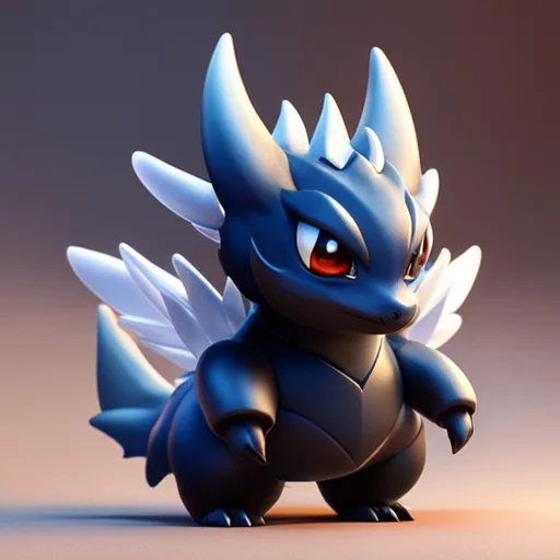Schwarzer Drache 12 Farbig