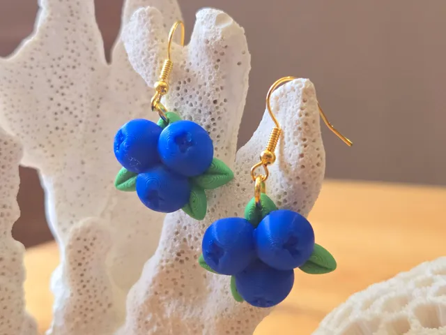 Boucles d'oreilles “Myrtilles”