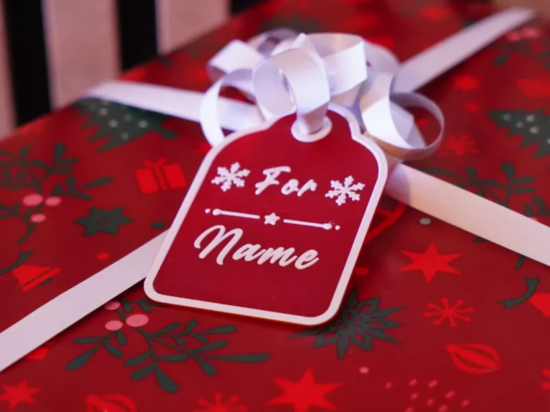 Customizable Christmas Gift Tag (No AMS Required)