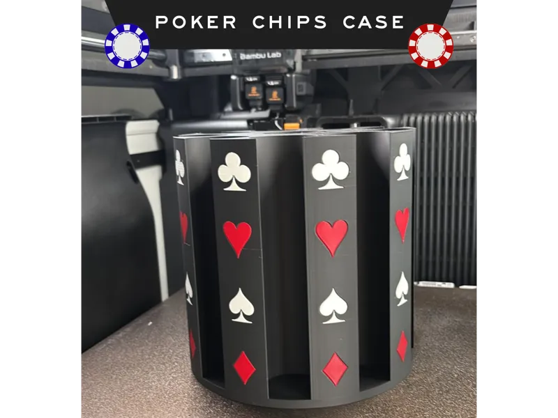 Cylindrical Poker chips case