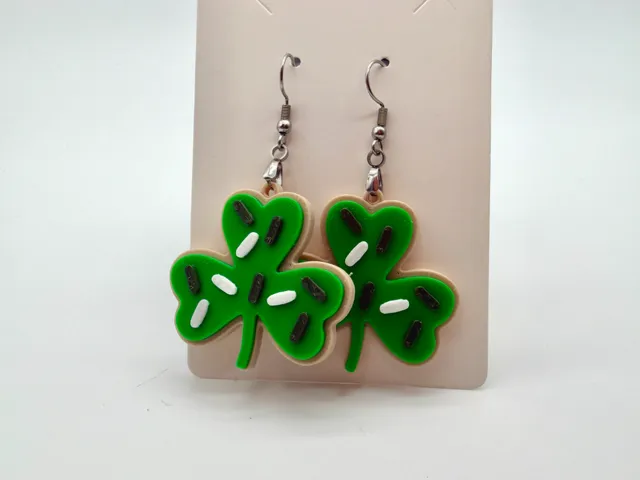 Clover Sugar Cookie Earrings