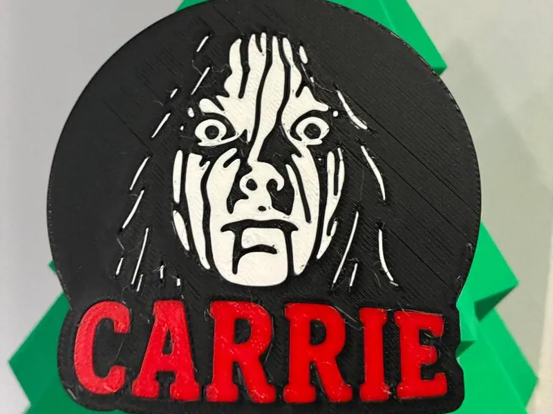 Carrie Christmas ornament keychain