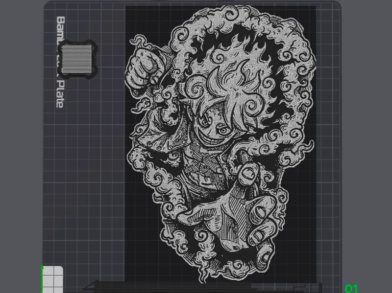 Luffy Gear 5 hueforge One Piece