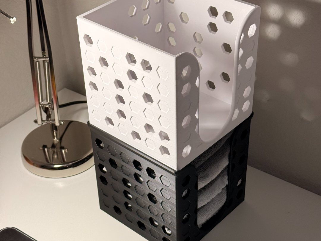 GeoHex Washcloth Grab Box (Stackable)