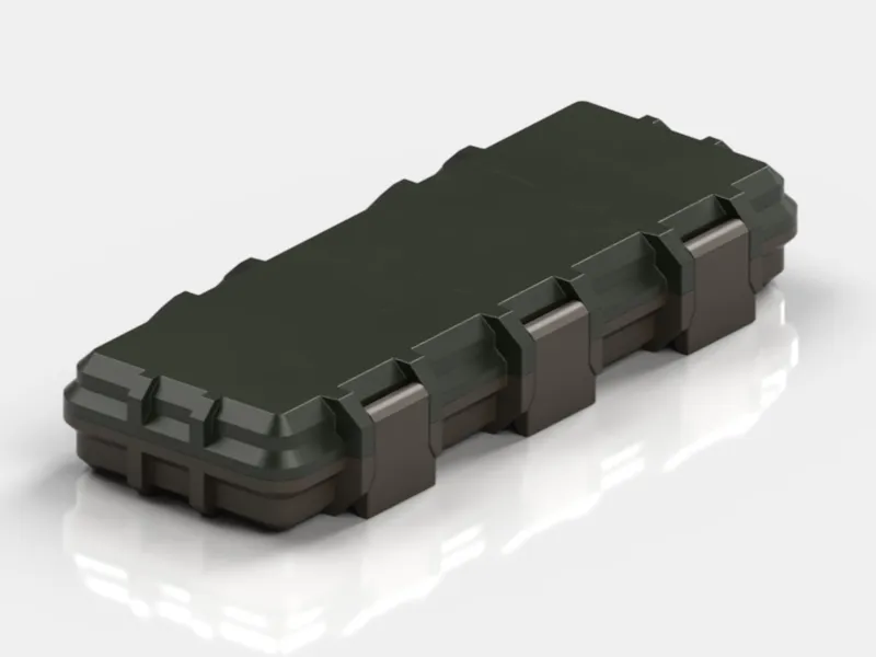 Rugged AA Battery Case - Flat & Travel Friendly