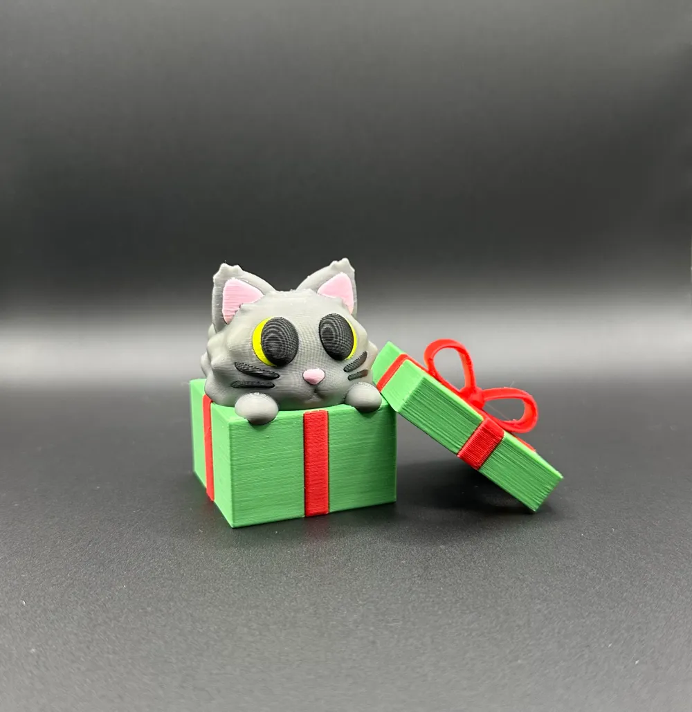 Gift Box Kitty by Makerize3D - MakerWorld