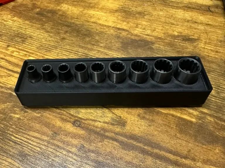 Gridfinity Socket Holder for 1/4 Metric