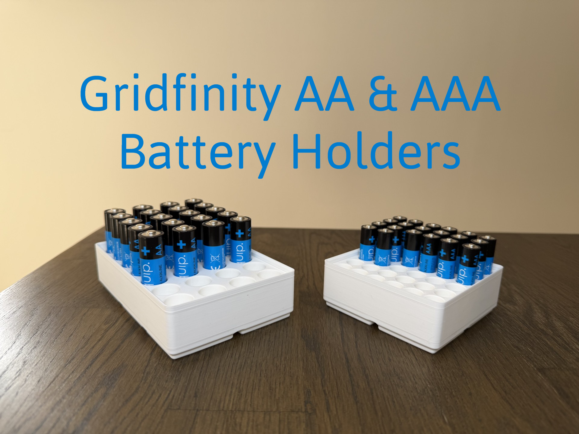 Gridfinity AA & AAA Battery Holders