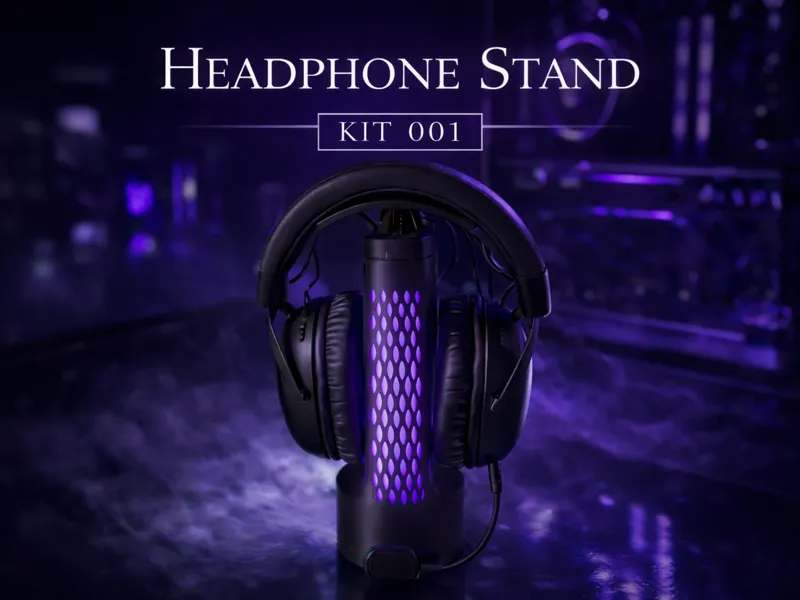 RGB Headphone Stand – Desk & Gaming Setup