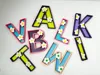 Letters A-Z on separate plates