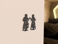 Couple de motards — tableau mural — photo 2