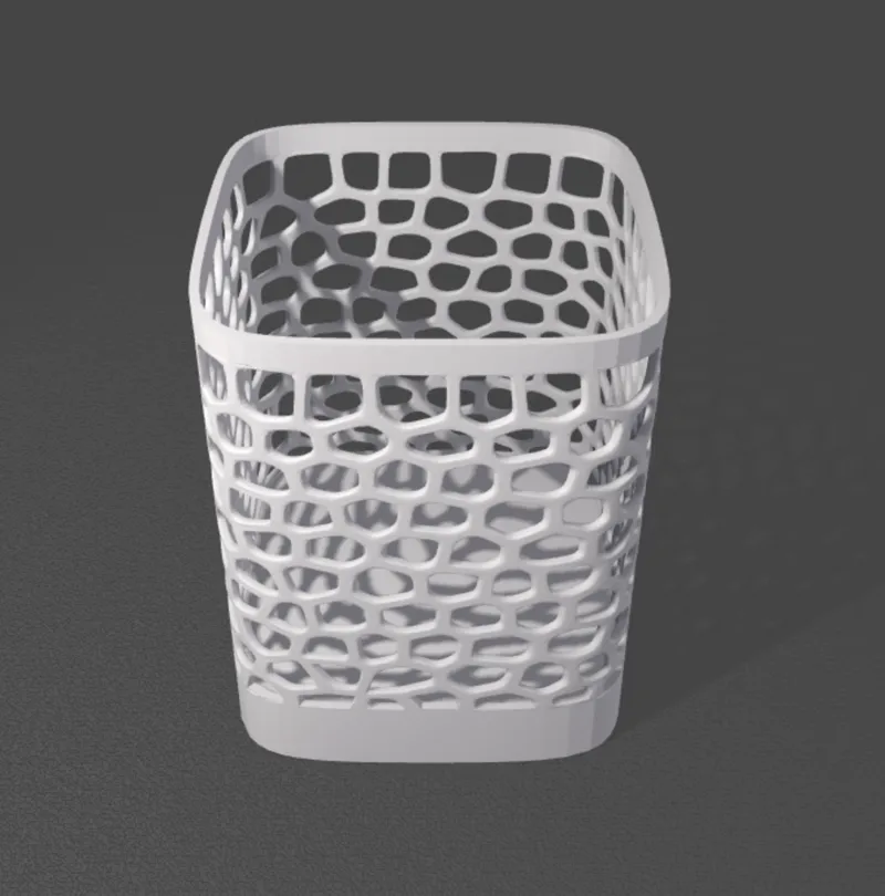Rounded Voronoi Pen Holder