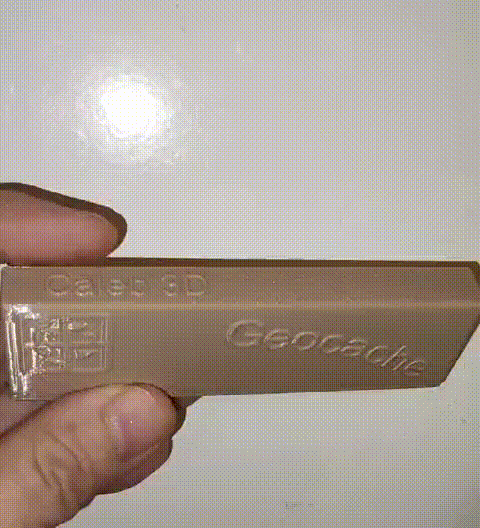 Geocache Container für 95mm Logbuch mit Schublade 