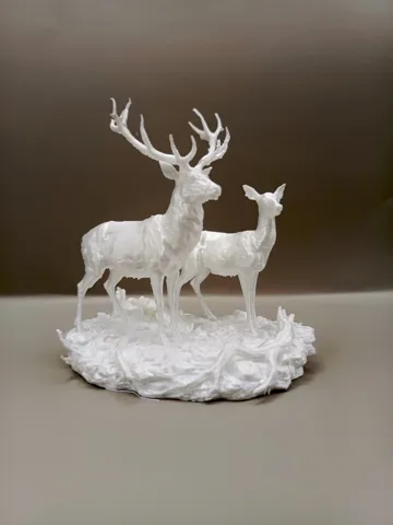 Escenografía en miniatura: Majestic Deer Couple Diorama — vista de referencia 5