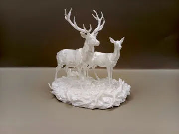 Escenografía en miniatura: Majestic Deer Couple Diorama — vista de referencia 4