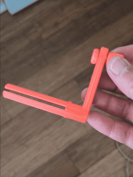 Print-in-Place Locking Rotating Crank Handle