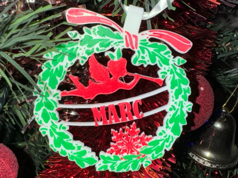 Angel Ornament - Trumpet and Snowflake Harmony 