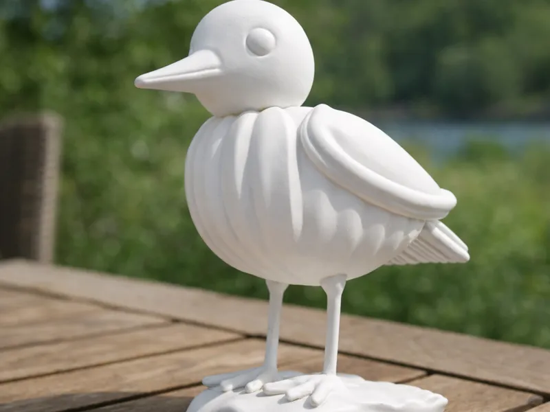 Statue simpliste de mouette