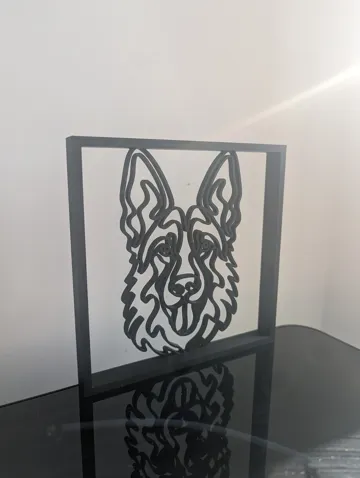 Marco decorativo: German Shepherd Dog One Line Art Frame — vista de referencia 5