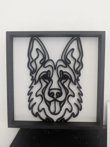 Marco decorativo: German Shepherd Dog One Line Art Frame — vista de referencia 3